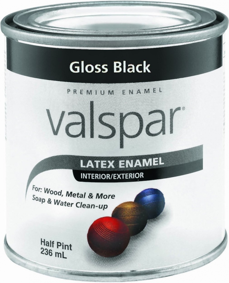 65048/28860 VALSPAR GLOSS BLACK LATEX ENAMEL PAINT TWPerry